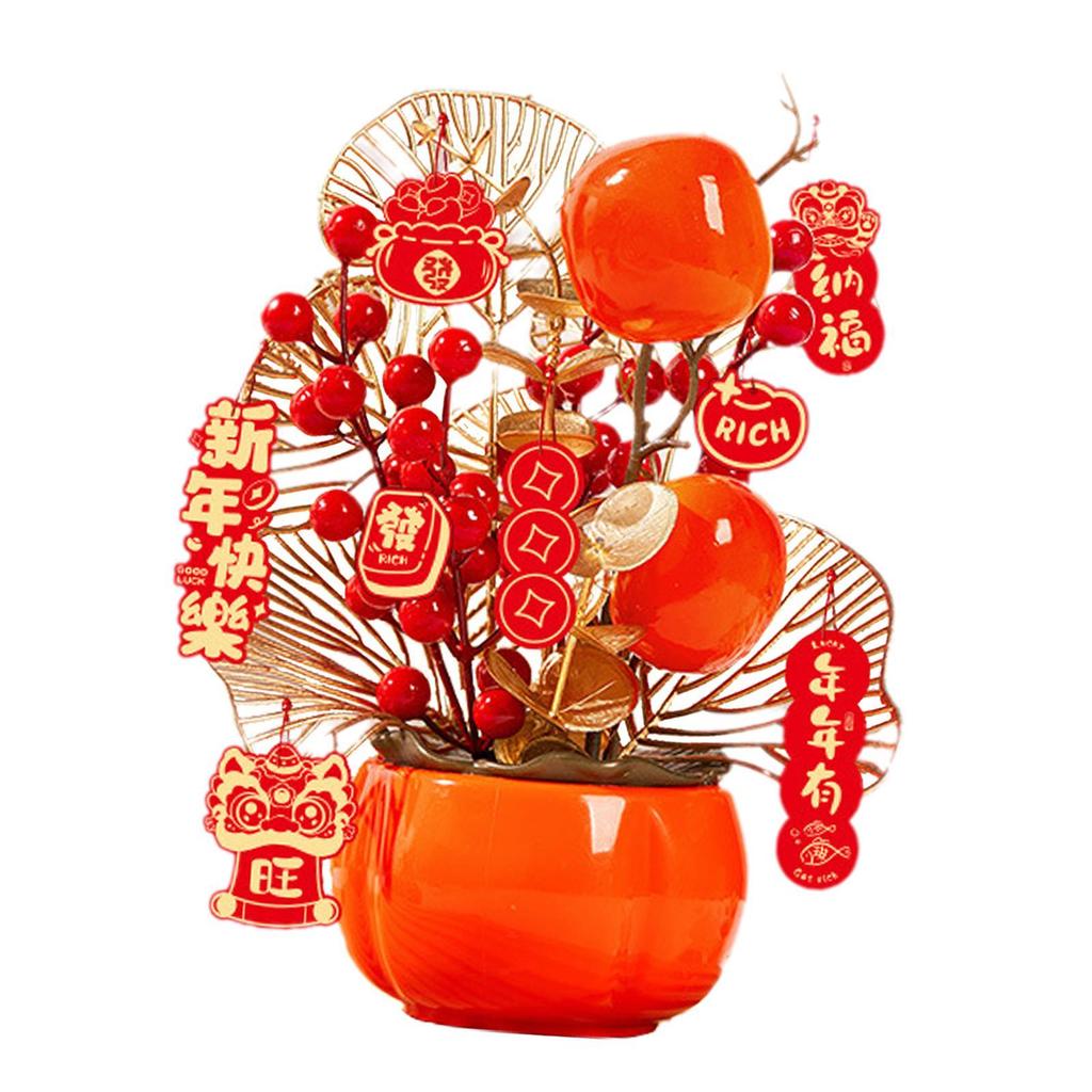 Chinese Lunar New Year Decoration Tabletop Ornament Artificial Flower Bouquet