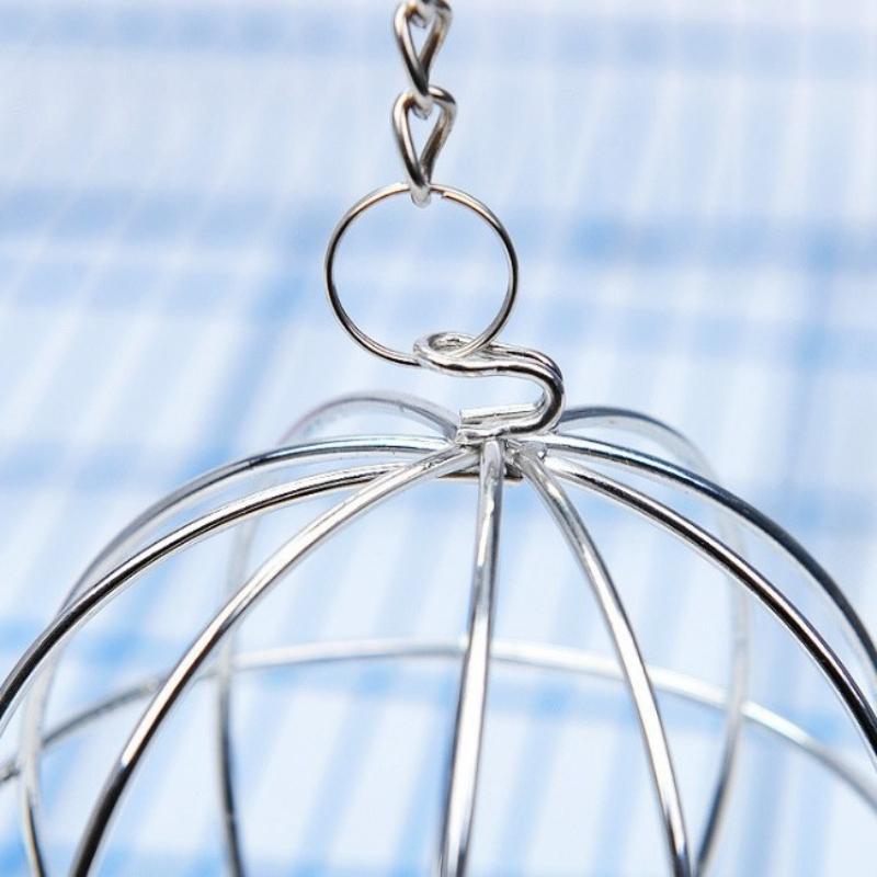 Round Sphere Feed Dispenser Suspendable Plated Hay Rack Ball Pet Toy Guinea Pig Hamster Rabbit Grass Hanging Ball Toy