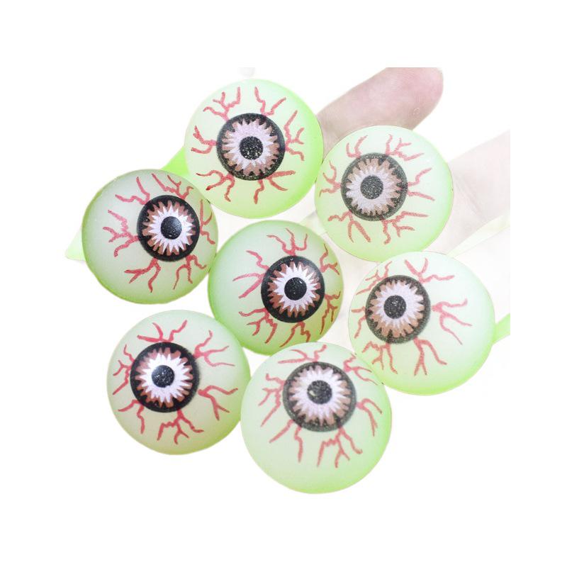 30MM No. 32 Luminous Magic Eye Rubber Bouncing Ball - Fluorescent Halloween Toy