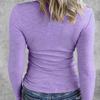 Sexy Base Shirt, Autumn and Winter, Long Sleeved, Top, Knitted Inner Layer, V-neck, Slim Fit, Basic Style, Solid Color T-shirt