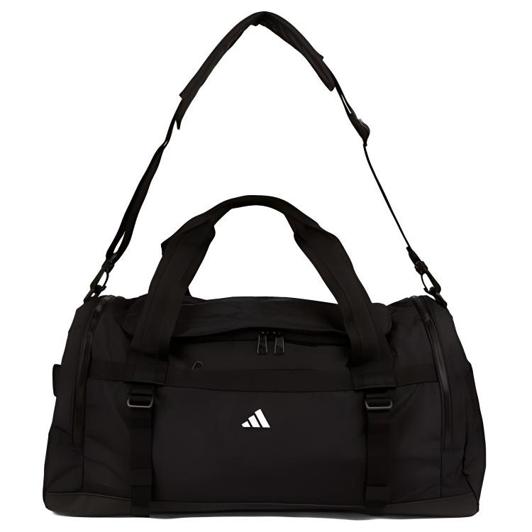 New Adidas Recycled Polyester Portable One Shoulder Crossbody Gym Bag Medium Size Unisex Black JW1687