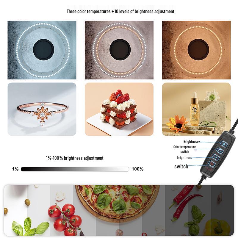 PULUZ 50cm Przenośne Studio Fotograficzne z Pierścieniowym Oświetleniem LED