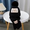 2 pezzi/set berretto sciarpa per bambini carino pompon inverno lana lavorato a maglia caldo berretto bambini ragazzi ragazze cartone animato orso uncinetto berretto sciarpe