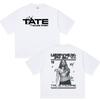 2026 Hot Sale Singer Tate So Close To What Album Poster Print T-Shirt Women Men O-neck Cotton Solf Loose Oversized Top Summer New Short Sleeve Tee