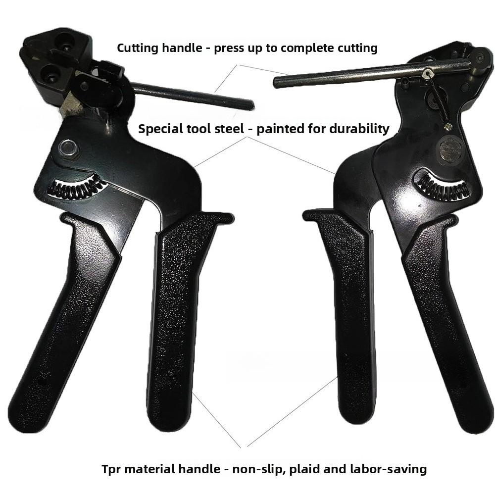 Stainless Steel Cable Tie Tensioner Gun Metal Self-Locking Strapping Tightening Plier Tool 1pcs