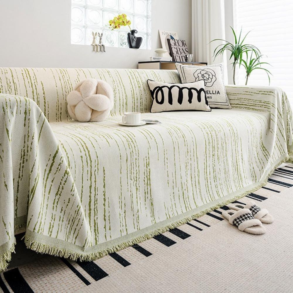 

Новое черно-белое покрывало для дивана в стиле инс, ткань шениль, защита от царапин когтями кошек, всестороннее высококачественное универсальное покрывало в стиле легкой роскоши 180*130cm