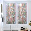 Floral Window Privacy Film Day Night Privacy Protection Static Window Cling Removable Decorative Waterproof Privacy Film for Bathroom Bedroom