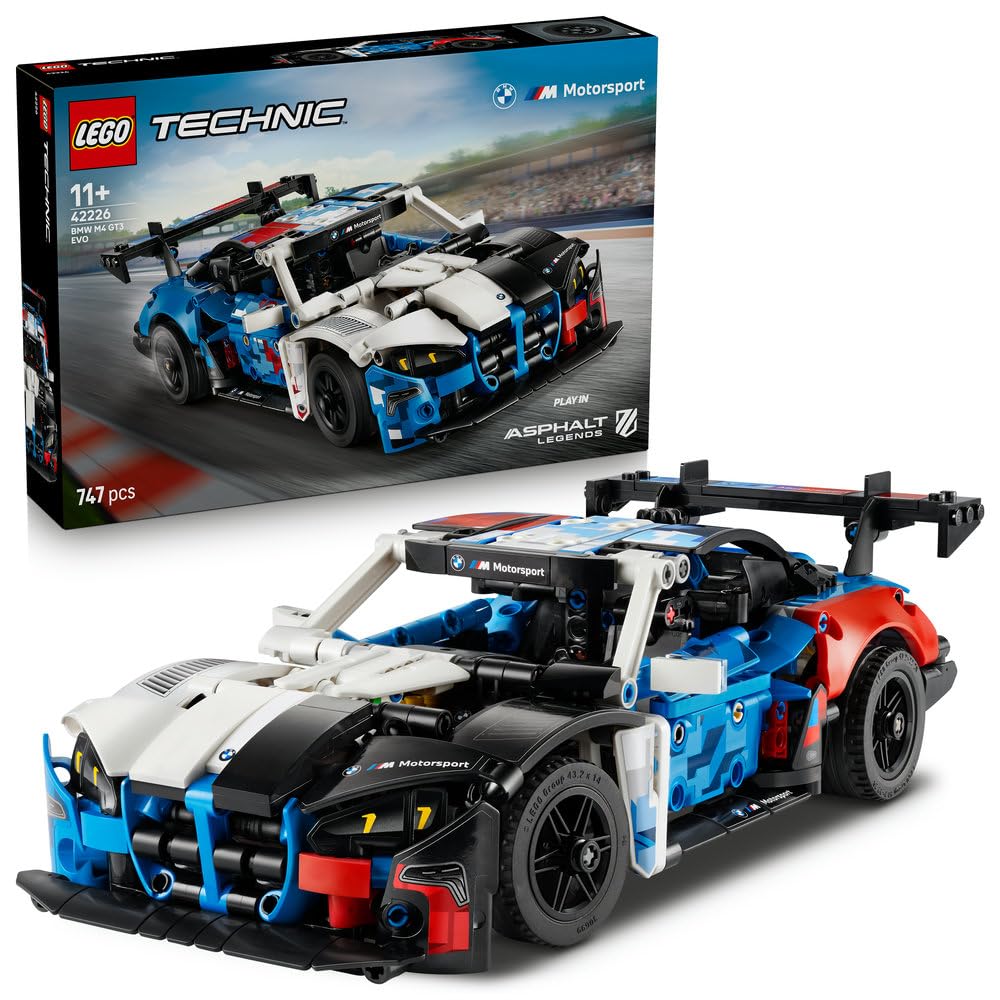LEGO Technic BMW M4 GT3 EVO Race Car Toy - Birthday Present, Building Blocks, for Boys and Girls, Ages 11, 12, 13, Elementary School Students, Vehicle