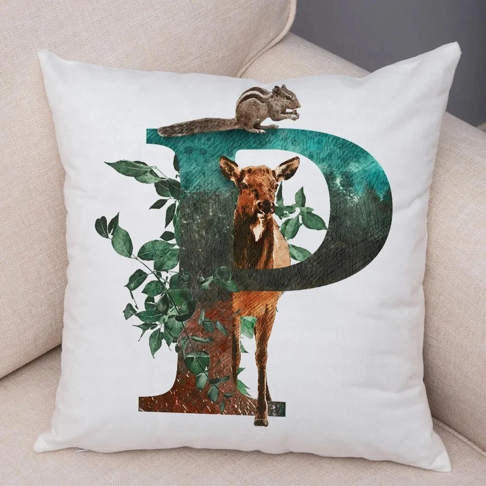 Cartoon Animal Letter Decorative Pillowcase Car Ornaments Office Living Room Sofa Home Pillowcase