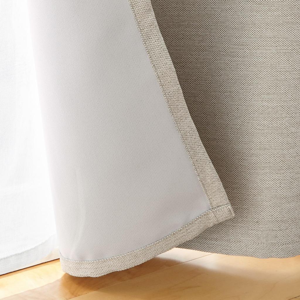 MUJI and width 100 x length 135 beige 84759109 Flame-retardant light-blocking double-weave non-pleated curtains, cm,