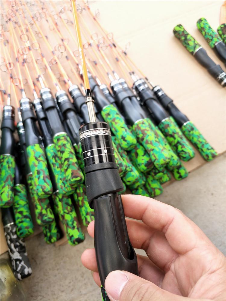 Soft Tip Jointed Ice Fishing Rod Set - 50cm/60cm Fiberglass for Freshwater