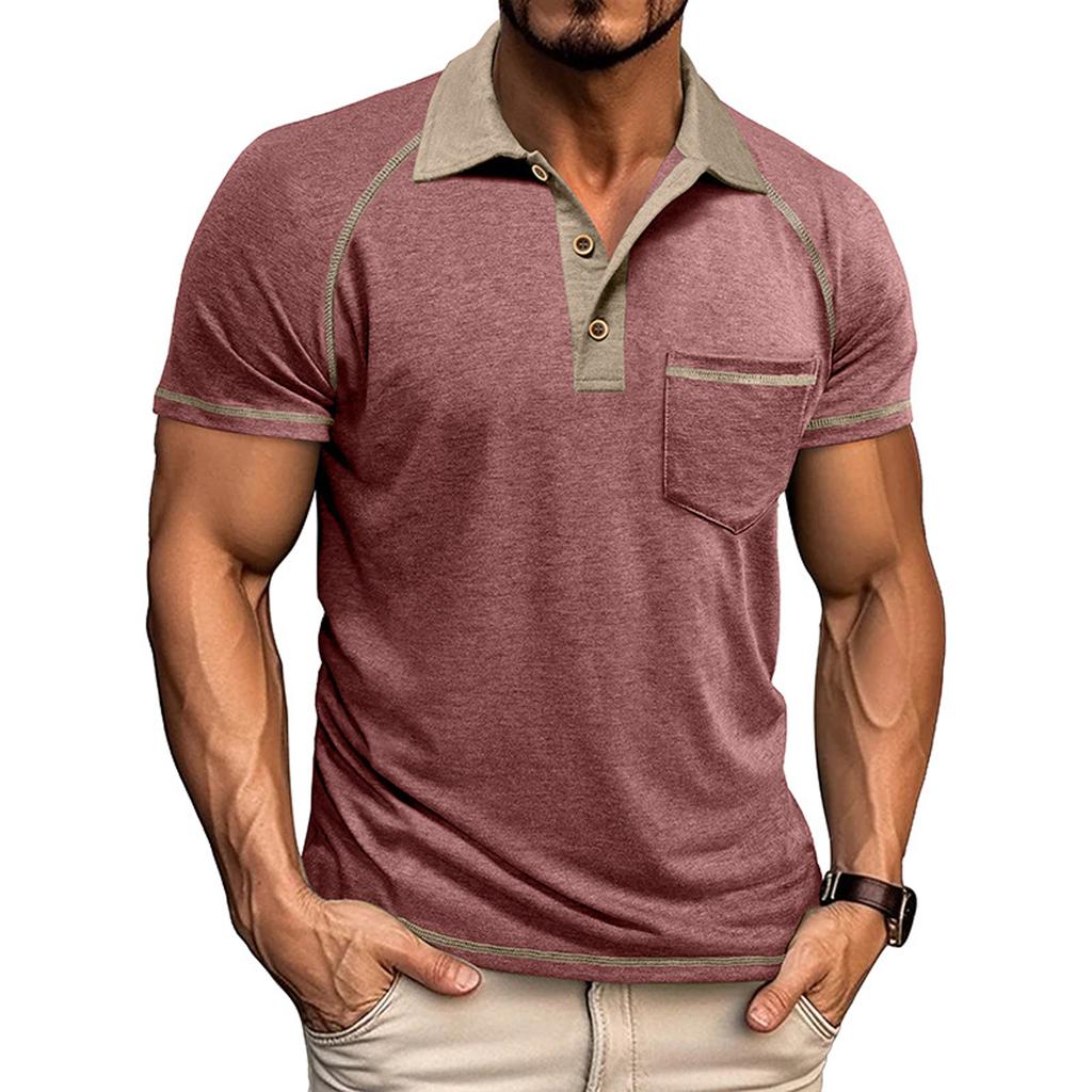 Men's Casual Long SleeveShirts Collared Button Cotton T,Shirt Classic Stylish Golf Shirt With Pocket