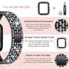 Diamantarmband för Apple Watch ultra 49mm 46mm 42mm 45mm 41mm klockarmband skyddsfodral för iWatch 10 9 8 7 6 se Metallarmband