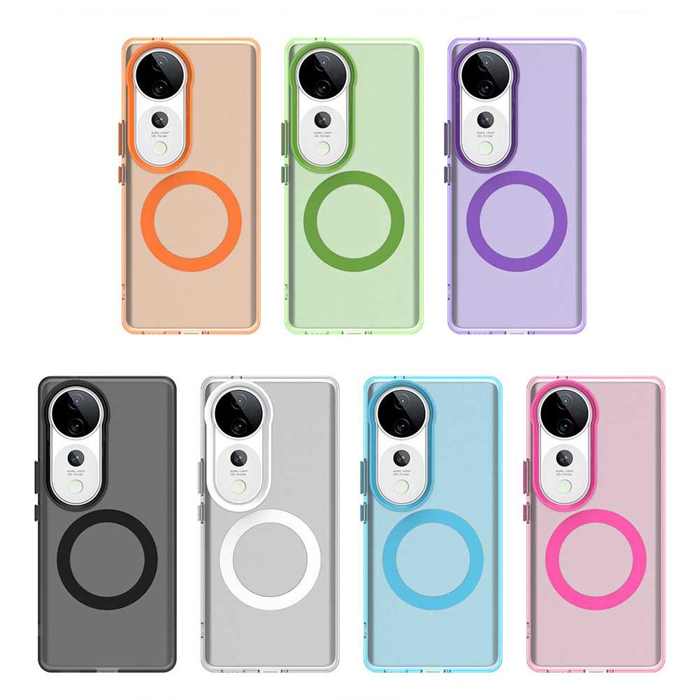 Magsafe Matte Phone Case For Vivo V40 V40 Pro 5G Magnetic Wireless Charging For Vivo S19 S19 Pro Shockproof Back Cover