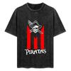Piratas Quebradillas Camiseta Calavera Bandera Puerto Rico Tshirt Breathable Lightweight Summer Top
