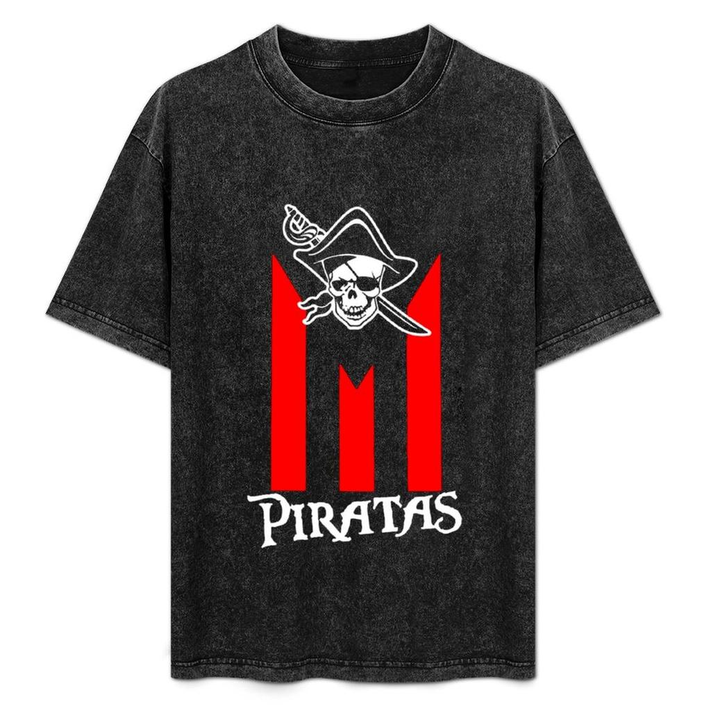Piratas Quebradillas Camiseta Calavera Bandera Puerto Rico Tshirt Breathable Lightweight Summer Top