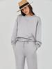 European-American Autumn/Winter Crew Neck Pullover & Long Pants Women's Fashion Set