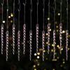 12Pcs High Transparency Christmas Hanging Ice Columns Icicle Decorations Pendant  Home Decor