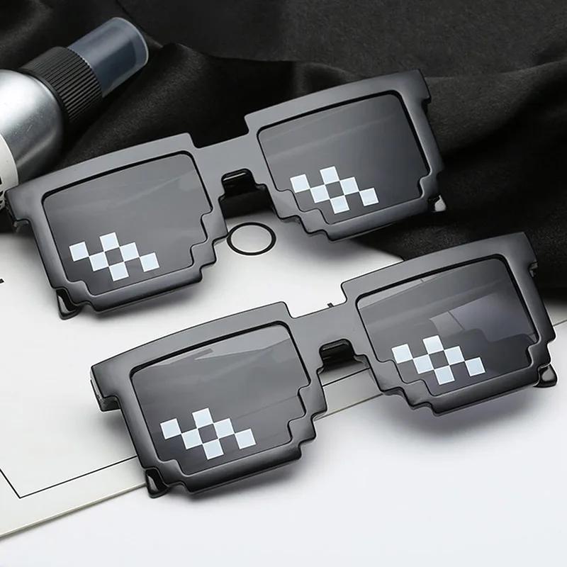 1pc-Funny  Pixel Funny Original Intage Pixel Black Mosaic Sunglasses Cool Funny Glasses