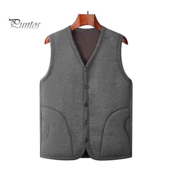 

Мужской зимний жилет, пальто с V-образным вырезом, без рукавов, однобортный жилет, однотонная утолщенная бархатная подкладка, низ, верх XXXL