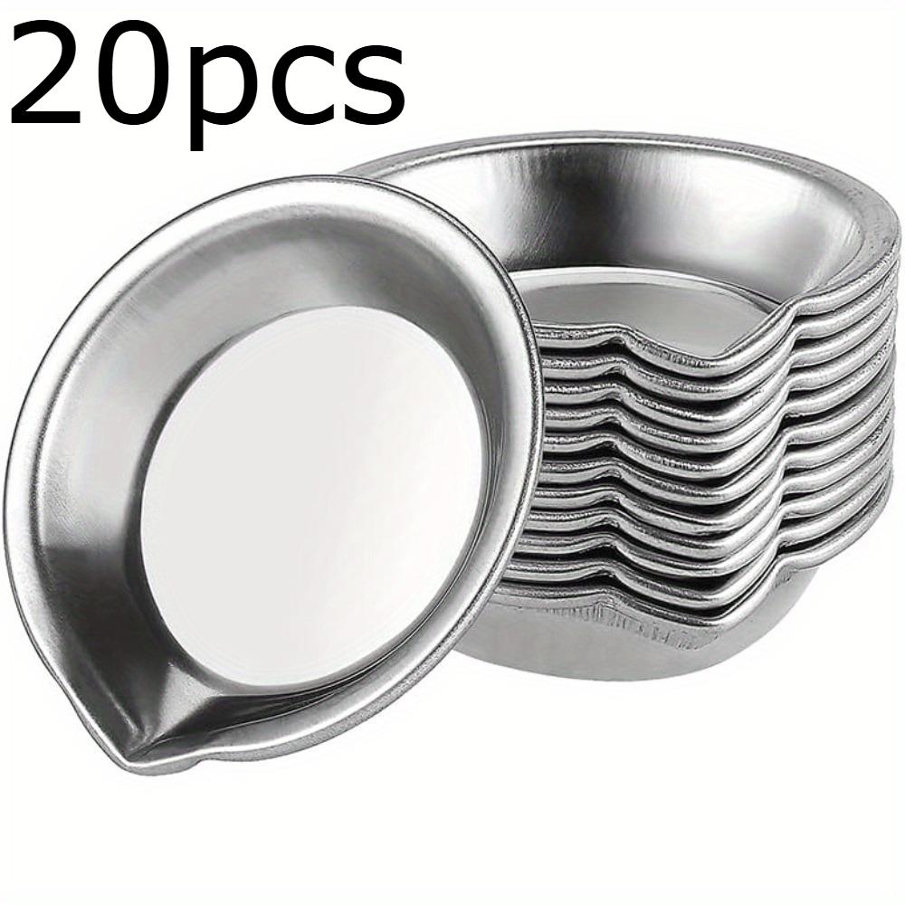 5/10/20pcs Durable Stainless Steel Paint Palette Set,Round Mixing Trays for Artists - Metal Art Supplies for Home and School Use