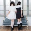Yumetenbou Mass-Produced Clothing [Dear My Love] Casual Dress, Round Collar, Bustiered Dress, Women's, Gingham Black, Yumetenbou