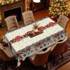 Christmas Table Cloth, Round Table Cloth, Snowflake Ball Bow, Waterproof And Oil-Proof Leave-In, Household Table Cloth.