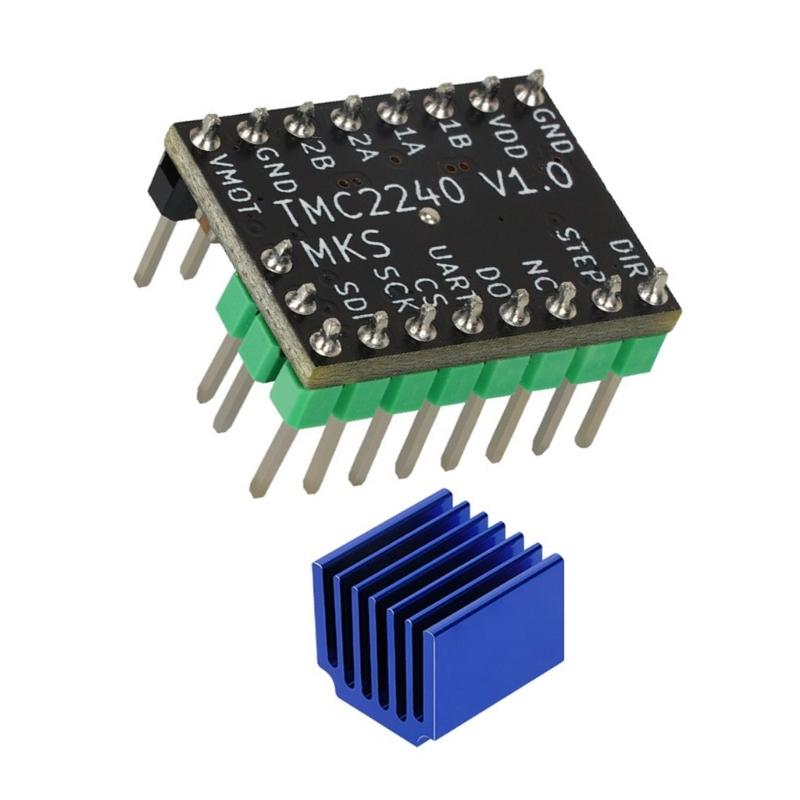 Drukarka 3D TMC2240 Sterownik Silnika Krokowego Moduł Sterownika Krokowego do Kontrolera Drukarki 3D z Akcesoriami Chłodzącymi