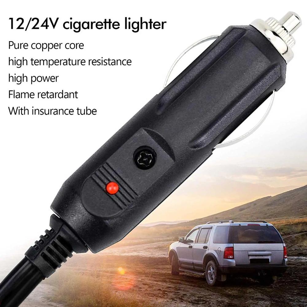 12V 24V Auto Car Cigarette Lighter LED Socket Plug Connector Adapter Car Cigarette Lighter Interior Accessories