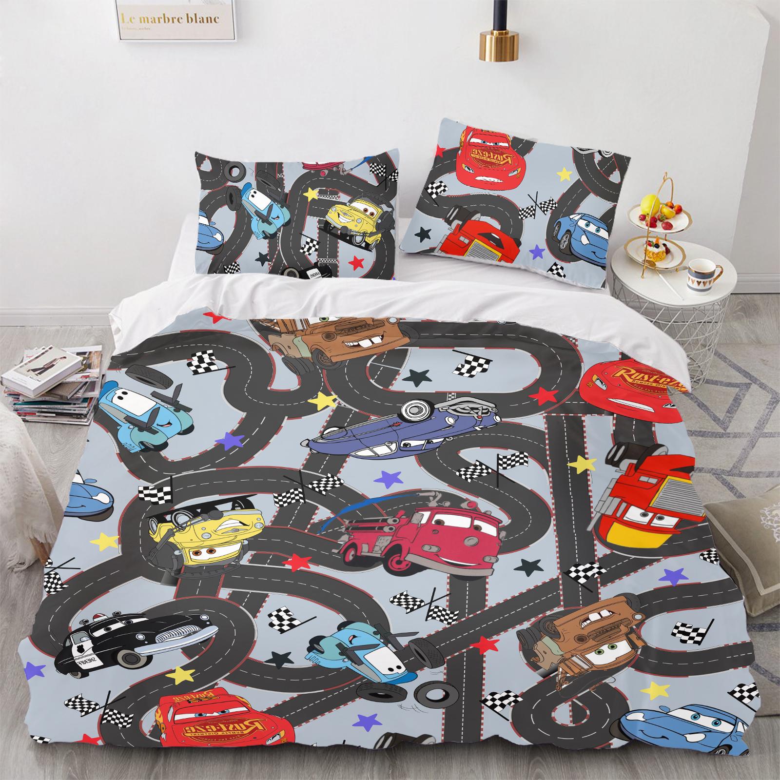 

Комплект підодіяльника Lightning McQueen Ковдра Постільна білизна 3d Дитячий комплект постільної білизни 3 предмети 1 підодіяльник Розмір Кінг 180X210CM