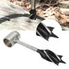 Bushcrafts Hand Auger Wrench Portable Outdoor Survival Spirals Drill Wood Drill Cores Punches for Camping and Wilderness