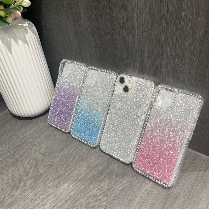 Роскошный кожаный чехол-градиент с блестками для iPhone 17 Pro Max for iPhone 14 Pro