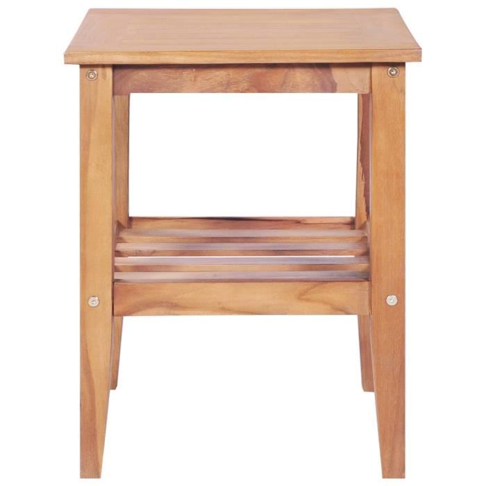 VidaXL Table basse 40x40x50 cm Carrée Teck solide