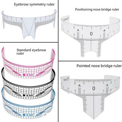 Eyebrow Positioning and Symmetry Ruler: Korean Mist, Nose Bridge, and Tattoo Ruler