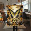 1PC 3D Butterfly Print Flannel Blanket, High quality All Seasons, Home Decor, Warmth and Comfort, Perfect for Christmas Gifts