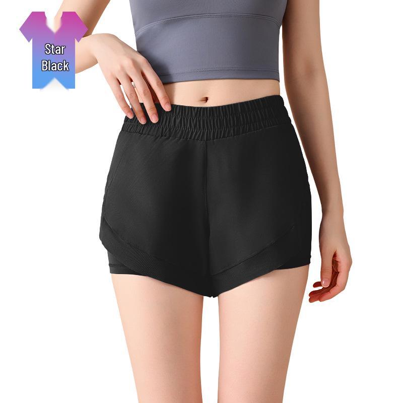 Women s Peach Seamless Mesh Quick-Dry Yoga Shorts with Pockets XL