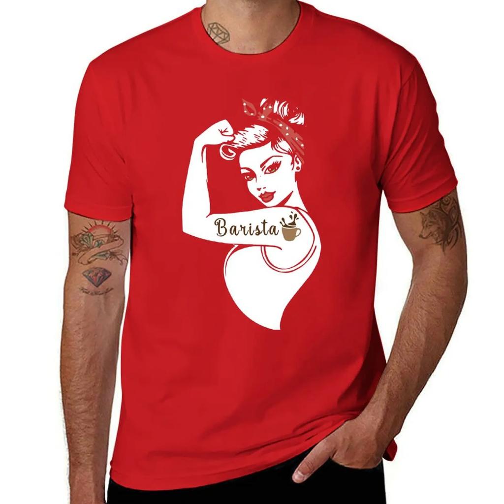 strong and sexy barista mom Relaxed Fit TShirt man t shirt quickdrying custom shirt men clothings