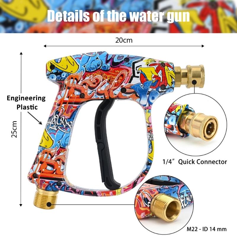 Professional Electric Power Washer 5 Adjustable Sprayed Tip Universal M22 Connector For Multiple Surfaces Washing Stubborn Stains