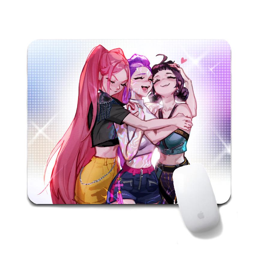 K-Pop Demon Hunters Women's Group Non-Slip Mouse Pad, 20x24cm