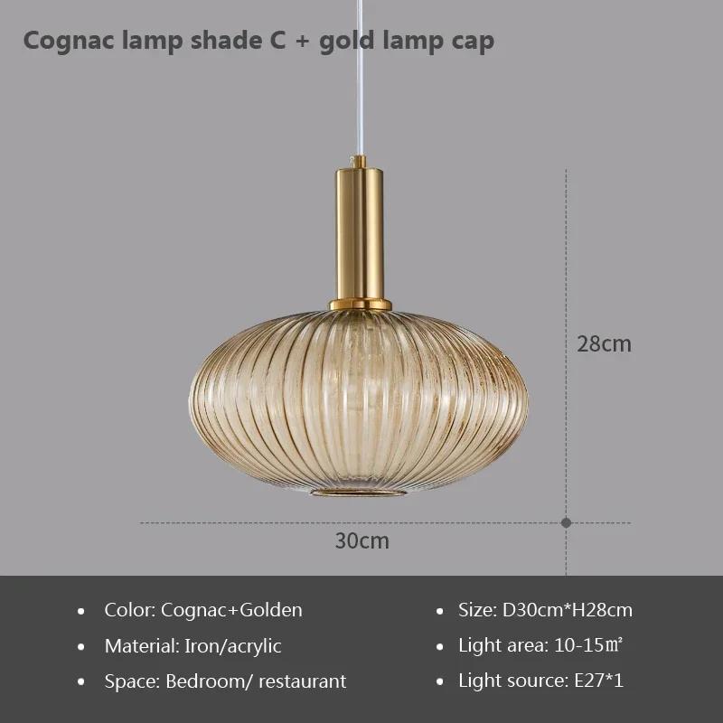 Lumină Pendant din Vitraliu Vintage, Candelabru Creativ Nordic, LED pentru Masă de Dining, pentru Living, Lampă de Noptieră, Decor Hoom