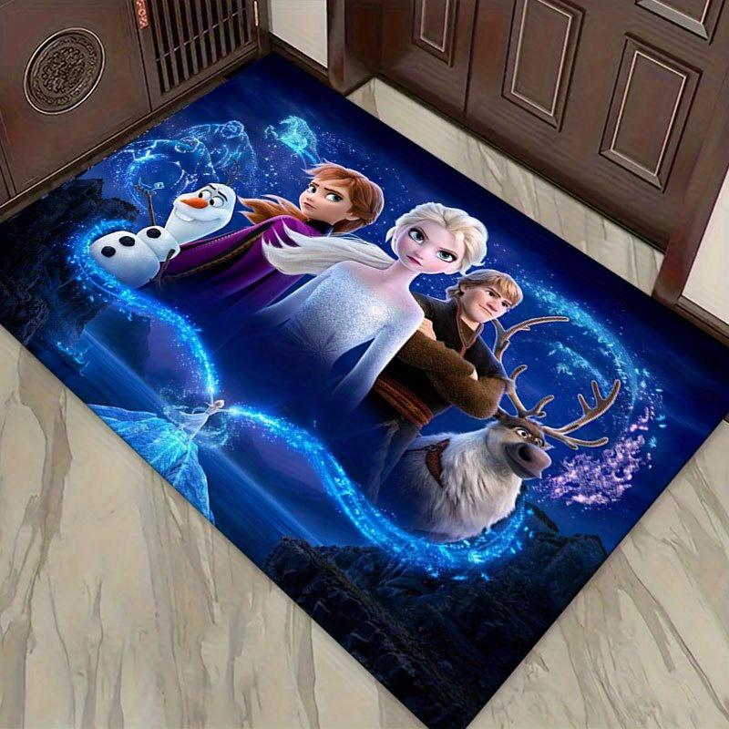

1 шт. Ковер с рисунком Disney Frozen Коврик для зоны Нескользящий ковер Ручная стирка Напольный коврик Подходит для гостиной Спальни Домашний декор 60cm by 90cm