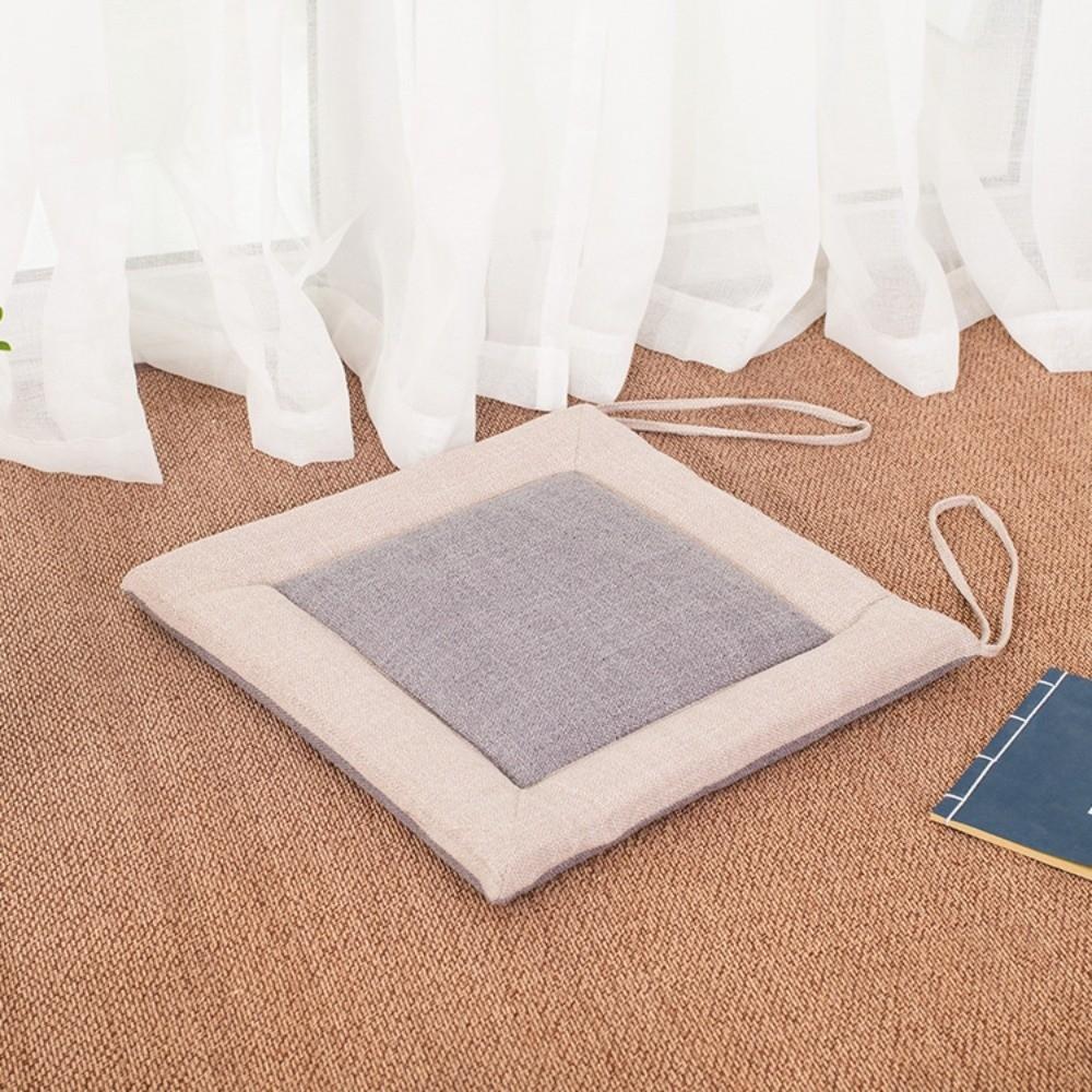 New Removable Linen Chair Cushion Thickened Washable Chair Cushion Breathable Soft Seat Cushion