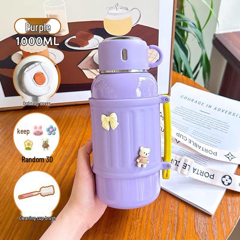 Large Capacity Insulated Thermos Flask – Portable Water Cup for Students, Men & Women