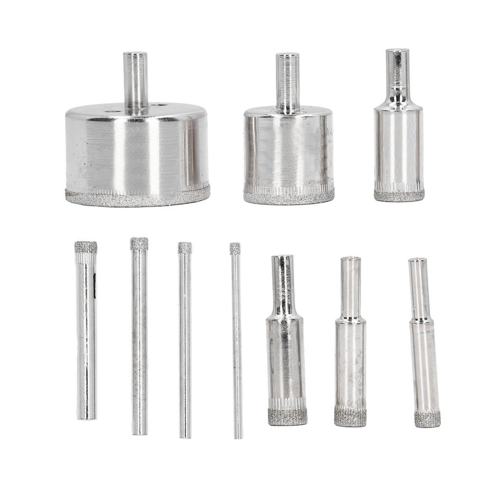 10 Pcs Drill Bits 3‑50mm Hole Saw Glass 
