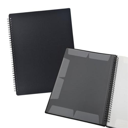 I'm so happy Music File, Writable A4 Binder, Music Score Holder, Lightweight, 30 Sheets, 60 Pages (Black)