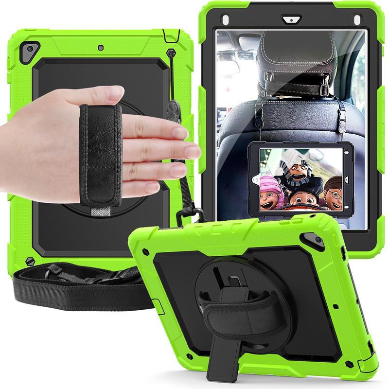 Silicone PC Rotating Stand Case With Hand Strap IPad Pro 11 Inch 2020 Air 4 10.9 Mini 5 9.7 10.2 10.5