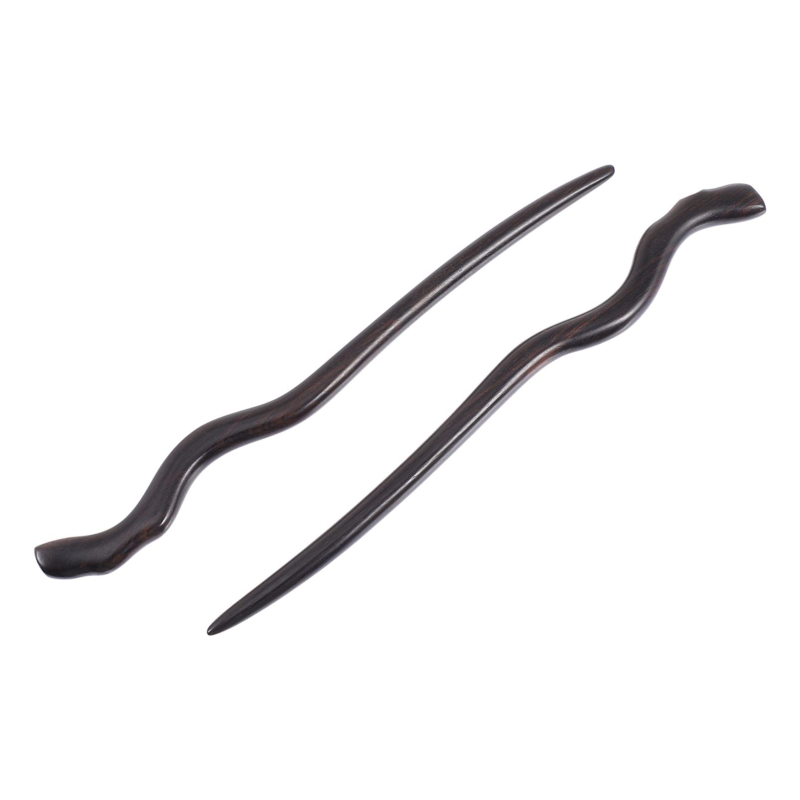 KESYOO Ebony Hairpins (Set of 2) - Oriental Hairpins, Ancient Style Hair Forks, Suitable for Kimono, Yukata, Parties, and Weddings - Headpiece