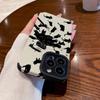 INS Cartoon Lnk Cat Silicone Phone Case For iPhone 12 13 14 15 Pro Max 11 Mini SE X XS XR 7 8 Plus Leather Shockproof Full Cover