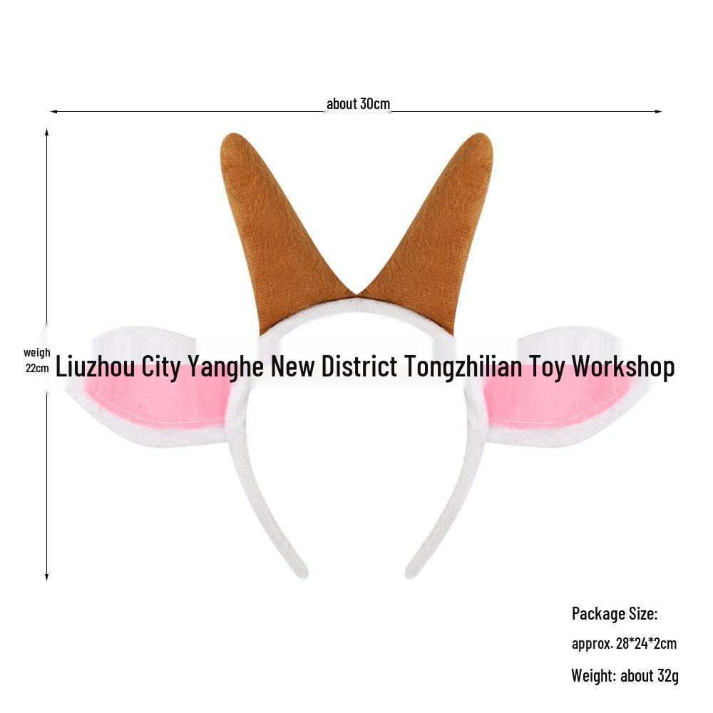 Goat Ears Animal Cartoon Headband for Halloween Party Costume