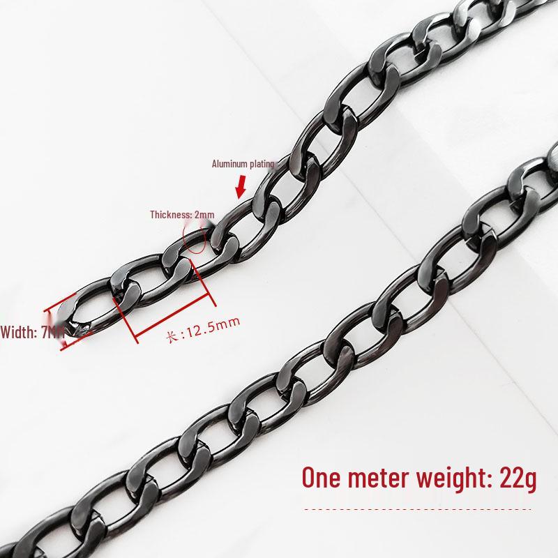 Nicht verblassender Aluminiumketten-Taschenriemen - Damen Crossbody Ersatzkette für DIY-Zubehör und Dekoration